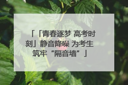 「青春逐梦 高考时刻」静音降噪 为考生筑牢“隔音墙”