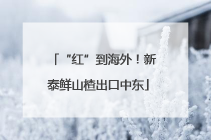 “红”到海外！新泰鲜山楂出口中东