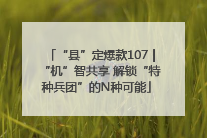 “县”定爆款107｜“机”智共享 解锁“特种兵团”的N种可能