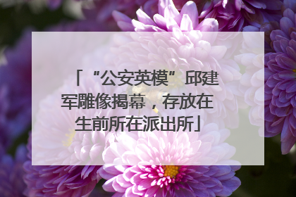“公安英模”邱建军雕像揭幕，存放在生前所在派出所
