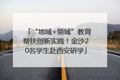 “地域+领域”教育帮扶创新实践！金沙20名学生赴西安研学