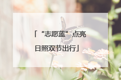 “志愿蓝”点亮日照双节出行