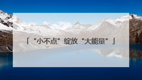 “小不点”绽放“大能量”