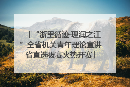 “浙里循迹·理润之江”全省机关青年理论宣讲省直选拔赛火热开赛