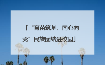 “育苗筑基、同心向党”民族团结进校园
