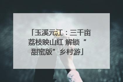 玉溪元江：三千亩荔枝映山红 解锁“甜蜜版”乡村游
