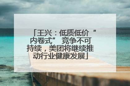 王兴：低质低价“内卷式” 竞争不可持续，美团将继续推动行业健康发展