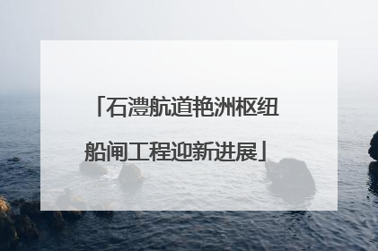 石澧航道艳洲枢纽船闸工程迎新进展