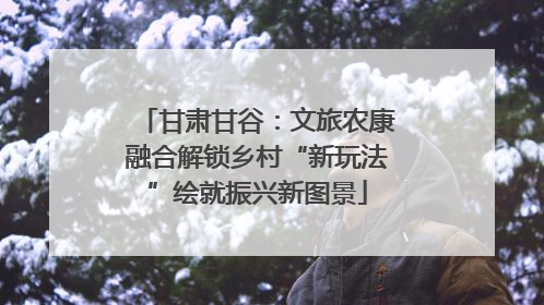 甘肃甘谷：文旅农康融合解锁乡村“新玩法”绘就振兴新图景