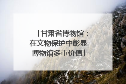 甘肃省博物馆：在文物保护中彰显博物馆多重价值