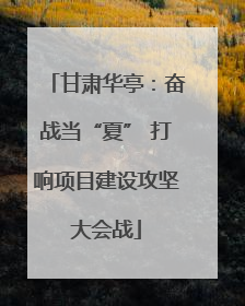 甘肃华亭：奋战当“夏” 打响项目建设攻坚大会战