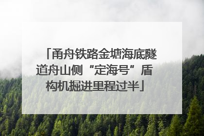 甬舟铁路金塘海底隧道舟山侧“定海号”盾构机掘进里程过半