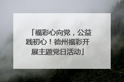 福彩心向党，公益践初心！德州福彩开展主题党日活动