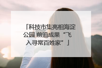 科技市集亮相海淀公园 前沿成果“飞入寻常百姓家”
