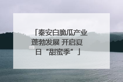 秦安白脆瓜产业蓬勃发展 开启夏日“甜蜜季”