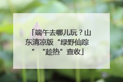 端午去哪儿玩？山东清凉版“绿野仙踪”“趁热”查收