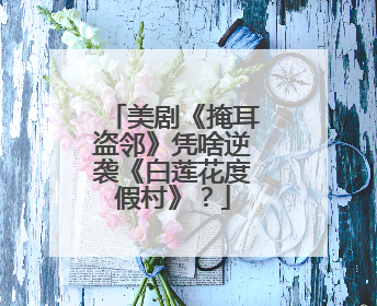 美剧《掩耳盗邻》凭啥逆袭《白莲花度假村》？