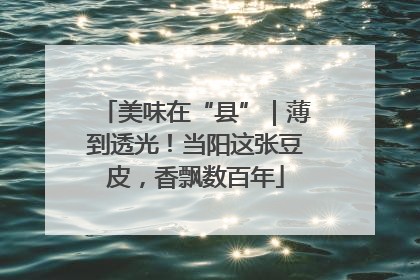 美味在“县”｜薄到透光！当阳这张豆皮，香飘数百年