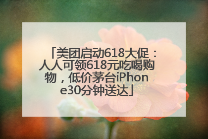 美团启动618大促：人人可领618元吃喝购物，低价茅台iPhone30分钟送达