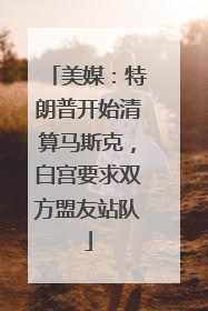 美媒：特朗普开始清算马斯克，白宫要求双方盟友站队
