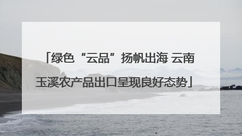 绿色“云品”扬帆出海 云南玉溪农产品出口呈现良好态势
