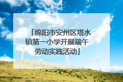 绵阳市安州区塔水镇第一小学开展端午劳动实践活动