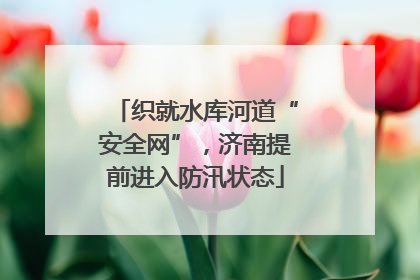 织就水库河道“安全网”，济南提前进入防汛状态