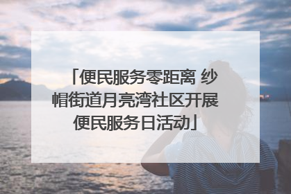 便民服务零距离 纱帽街道月亮湾社区开展便民服务日活动