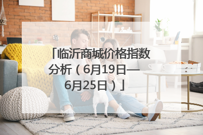 临沂商城价格指数分析（6月19日—6月25日）