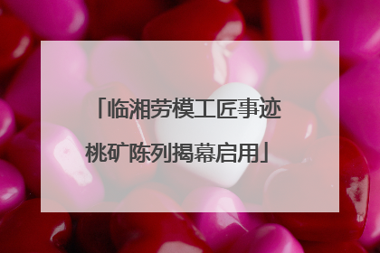 临湘劳模工匠事迹桃矿陈列揭幕启用