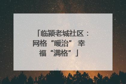 临颍老城社区：网格“暖治” 幸福“满格”