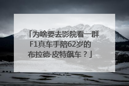 为啥要去影院看一群F1真车手陪62岁的布拉德·皮特飙车？
