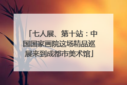 七人展、第十站：中国国家画院这场精品巡展来到成都市美术馆
