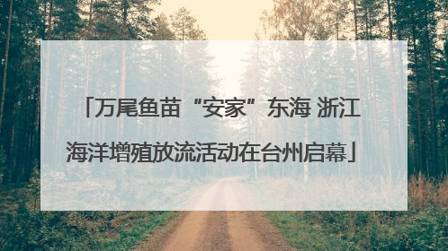 万尾鱼苗“安家”东海 浙江海洋增殖放流活动在台州启幕