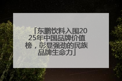 东鹏饮料入围2025年中国品牌价值榜，彰显强劲的民族品牌生命力