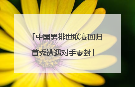 中国男排世联赛回归首秀遭遇对手零封