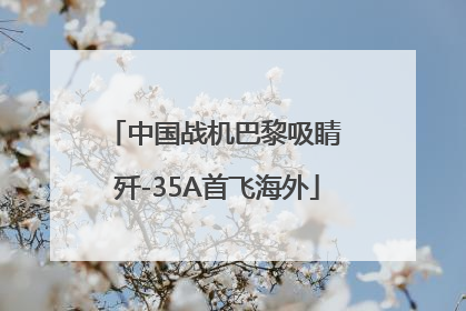 中国战机巴黎吸睛 歼-35A首飞海外