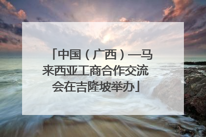 中国（广西）—马来西亚工商合作交流会在吉隆坡举办