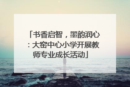 书香启智，墨韵润心：大窑中心小学开展教师专业成长活动