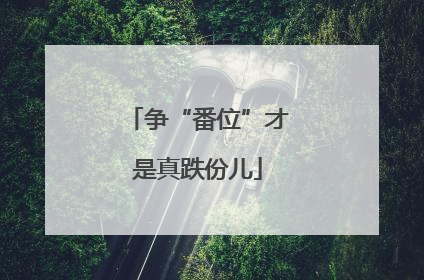 争“番位”才是真跌份儿