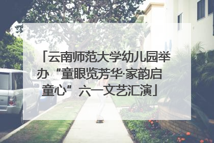 云南师范大学幼儿园举办“童眼览芳华·家韵启童心”六一文艺汇演