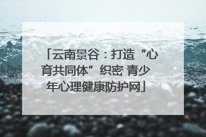 云南景谷：打造“心育共同体”织密 青少年心理健康防护网