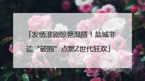 发绣淮剧惊艳混搭！盐城非遗“破圈”点燃Z世代狂欢