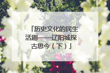 历史文化的民生活剧——辽阳城探古思今（下）