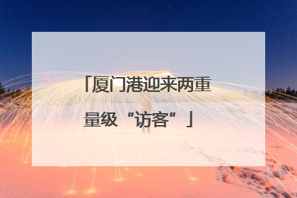 厦门港迎来两重量级“访客”