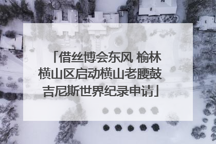 借丝博会东风 榆林横山区启动横山老腰鼓吉尼斯世界纪录申请