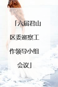 六届君山区委巡察工作领导小组会议