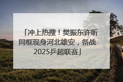 冲上热搜！樊振东许昕同框现身河北雄安，备战2025乒超联赛