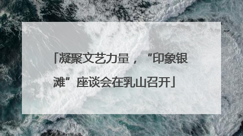 凝聚文艺力量，“印象银滩”座谈会在乳山召开