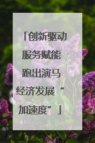 创新驱动 服务赋能 跑出演马经济发展“加速度”